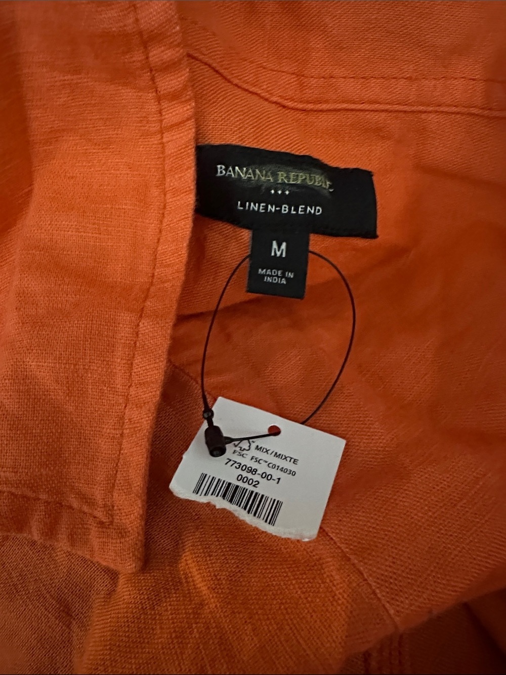 NWT! Banana Republic Electric Coral Linen-Blend Midi Shirtdress 🧞‍♂️ - Picture 6 of 6